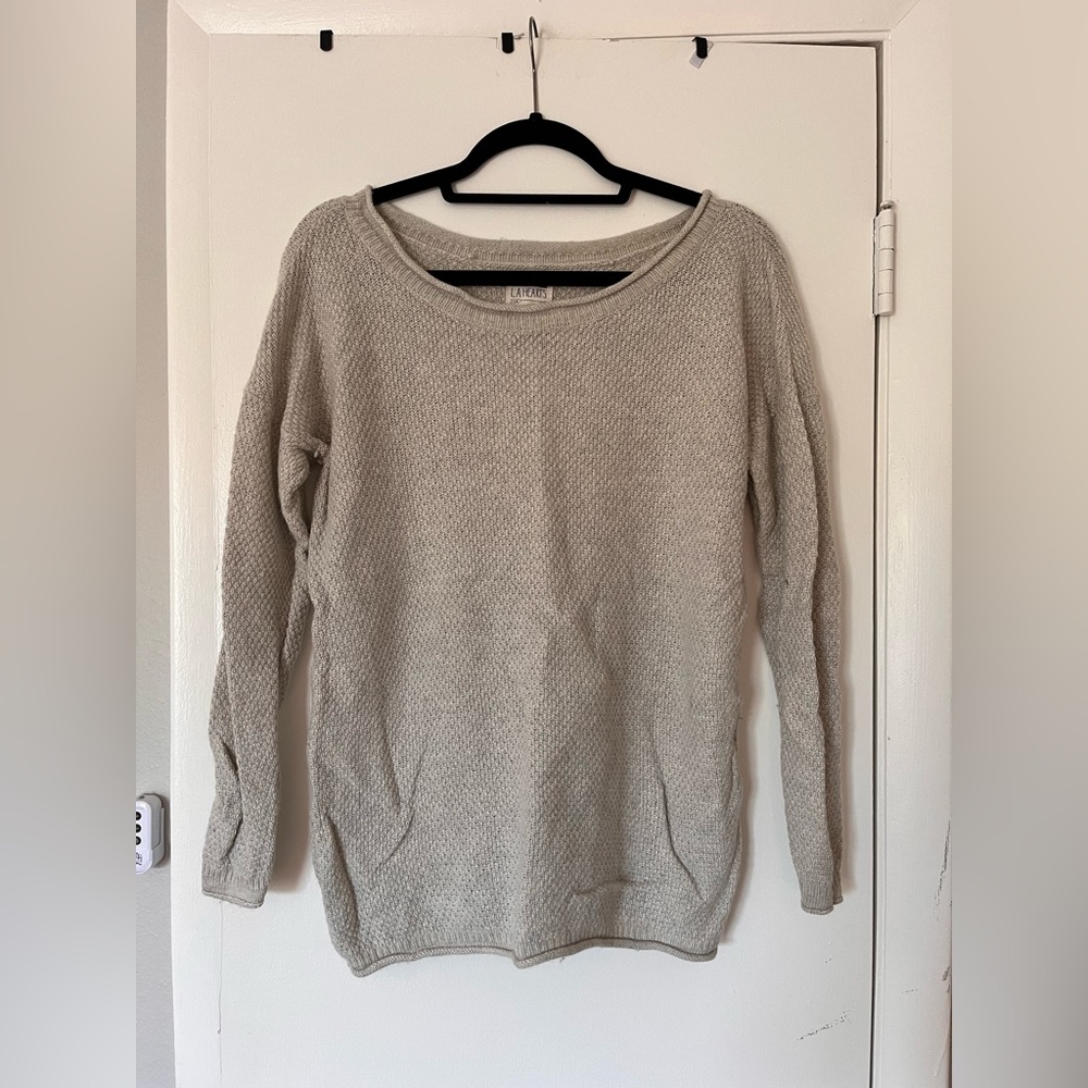 PacSun LA Hearts Cream Sweater M/L